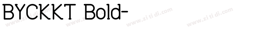BYCKKT Bold字体转换